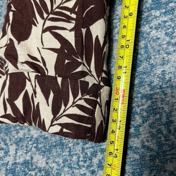 MNG Mango Linen Blend Tropical Print Notch Collar Oversized Blazer Women’s XXS - Picture 12 of 16